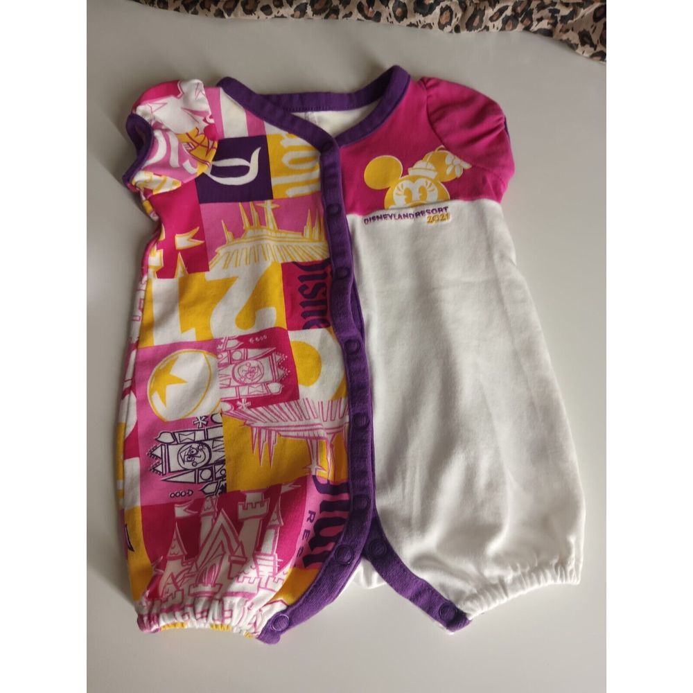 Disneyland Resort 2021 Minne Mouse Baby Jumpsuit Size NB Multicolor Newborn
